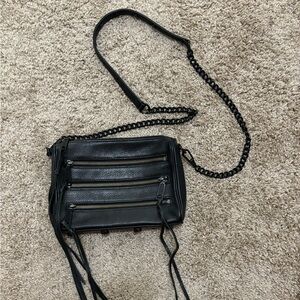 Rebecca Minkoff Moto 3 Zip Crossbody in Black